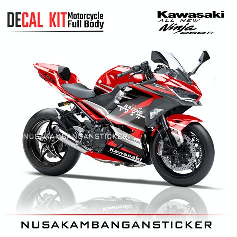 Decal Sticker Kawasaki All New Ninja Fi Racing Team Merah