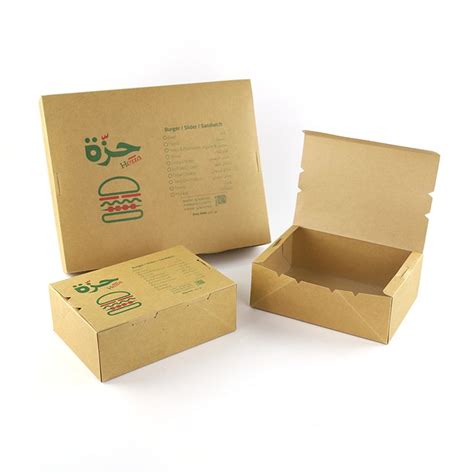 Kraft Hamburger Box Burger Box Food Packaging Hamburger