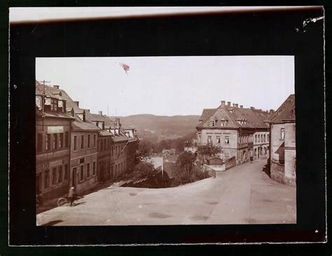 Fotografie Brück Sohn Meissen Ansicht Waldenburg Königsplatz mit