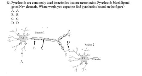 Solved 43. Pyrethroids are commonly used insecticides that | Chegg.com