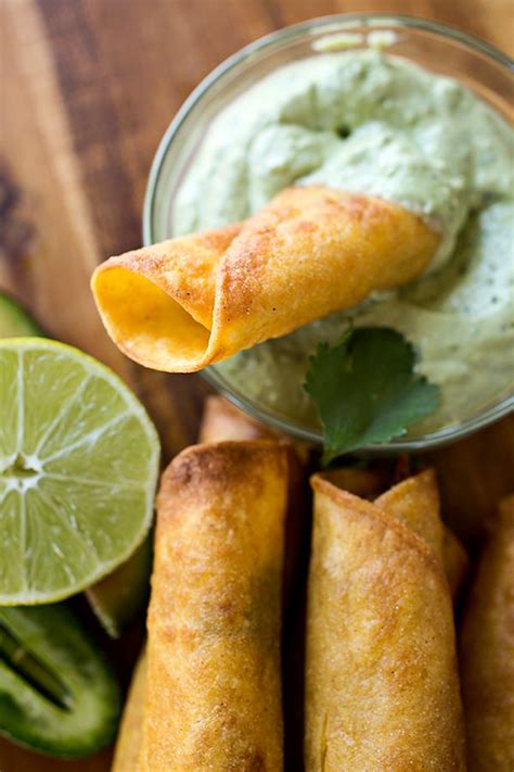 Chicken Taquitos With Avocado Ranch Dipping Sauce Artofit