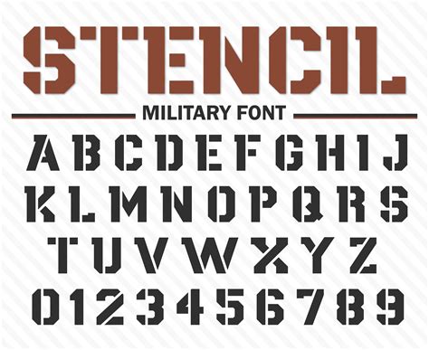 Military Font Numbers