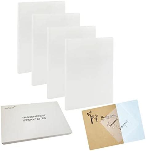 Bsrbock Transparent Sticky Notes Sheets X In Clear Sticky