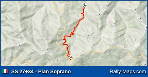 SS 27 34 Pian Soprano Stage Map Rallye Sanremo 1978 WRC Rally