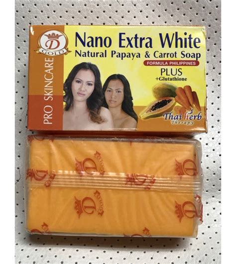 Nano Extra White Natural Papaya Carrot Soap Aogom Collection