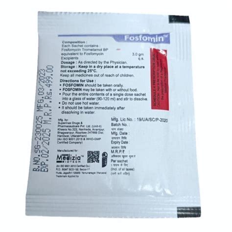 Fosfomycin Trometamol Powder at Rs 499/box | Monurol in Patiala | ID ...