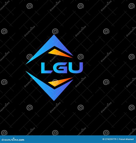 Lgu Abstract Technology Logo Design On Black Background Lgu Creative