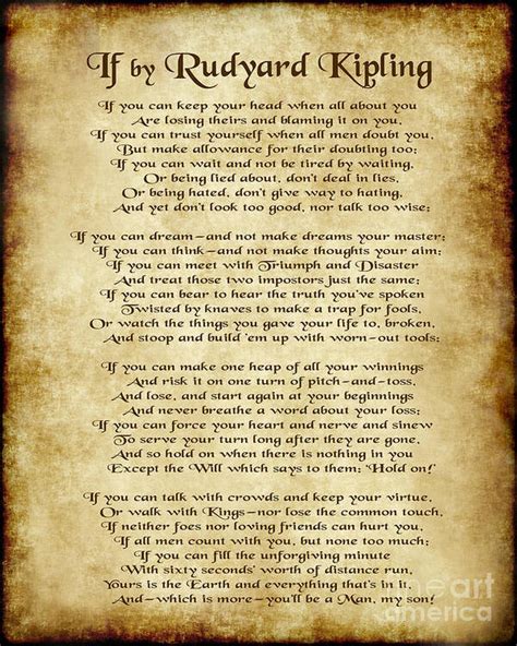 Printable If By Rudyard Kipling