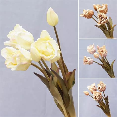 Fleur De Tulipe Artificielle R Aliste Avec Sensation Superpos E Pour La