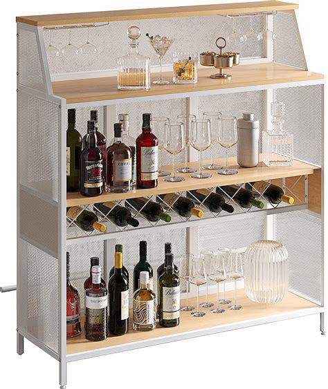 Rehoopex Bar Cabinet 4 Tier Industrial 51in Home Bar