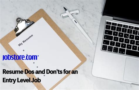 Resume Dos And Donts For An Entry Level Job Jobstore Careers Blog