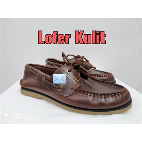 kasut lelaki loafers kulit original bertali shopee malaysia