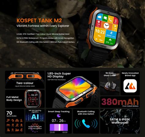 KOSPET TANK M2 Smartwatch Best Price In Bangladesh