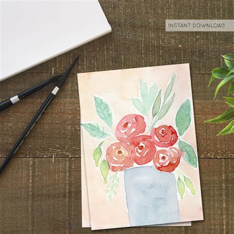 Watercolor Notecards Floral Note Cards Floral Stationary | Etsy