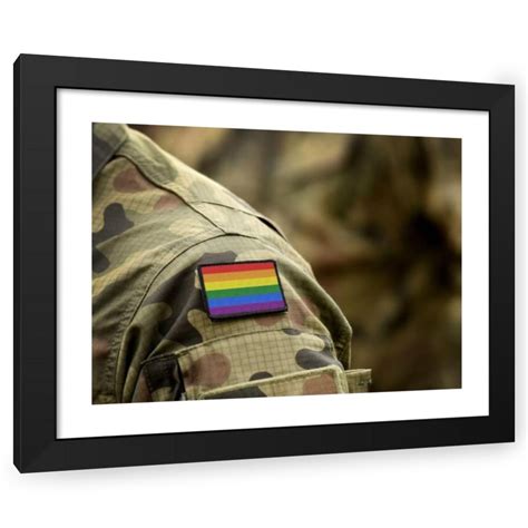 Bumble Dee 20x15 Black Modern Wood Framed Wall Art Titled Rainbow