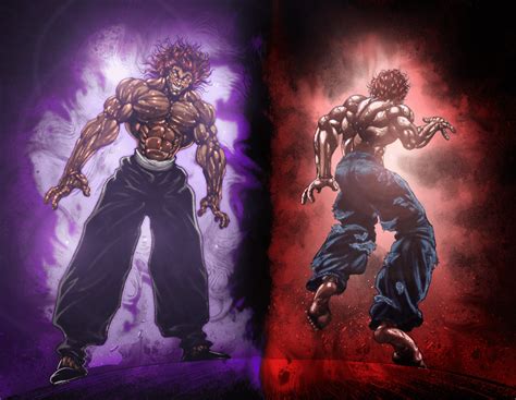 Yujiro vs Baki coloured : Grapplerbaki