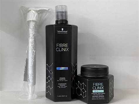 Fibre Clinix By Schwarzkopf Professional Shampoo 338 Oz Pump And Tribond Treatment For Coarse