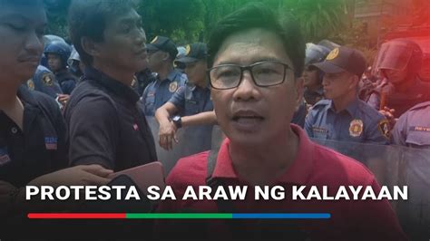 Mga Militanteng Grupo Nagprotesta Sa Araw Ng Kalayaan Abs Cbn News