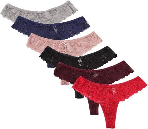 Wdx Thongs For Women Sexy Underwear Lace Hollowed Out Panties Low Waist