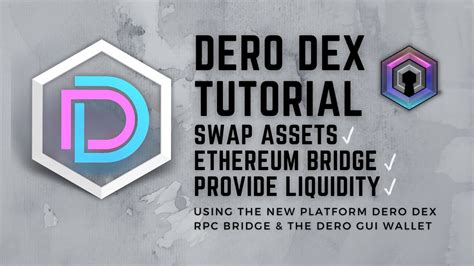 Dero Dex Tutorial Swaps Liquidity Pools Ethereum Bridge Youtube