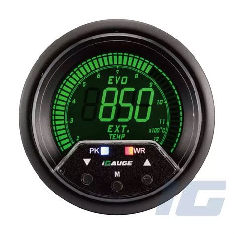 Evo Pk Series Mm Lcd Performance Car Gauges Exhaust Gas Temp Gauge