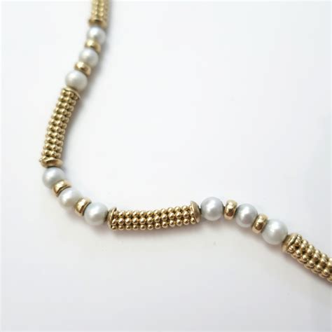 14k Gold And Pearl Necklace