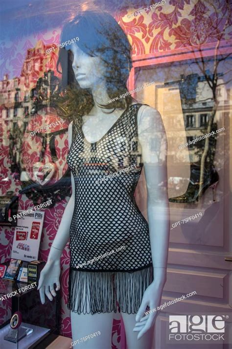 Mannequin In The Window Of A Sex Shop Boulevard De Clichy Paris 9th