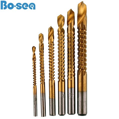 6pcs HSS Titanium Coated Woodworking Wood Cutting Hole Cutter Saw Drill