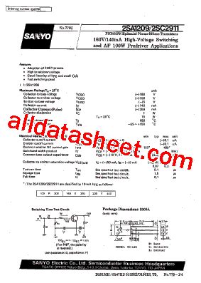 Sc Datasheet Pdf Sanyo Semicon Device