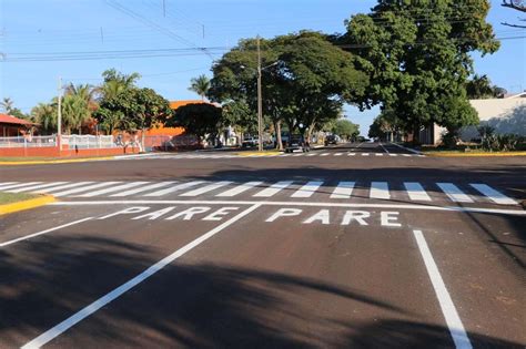 Departamento de Trânsito inicia implantação de sinalização horizontal