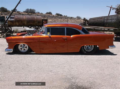 1955 Chevy Bel Air Pro Street / Street Rod (custom Paint, Flames, Built ...