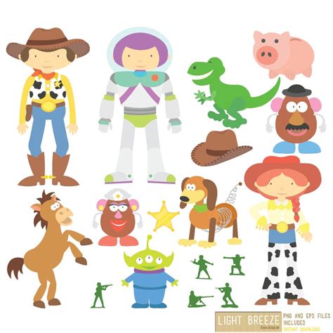 Toy Story Digital Clipart And Vector Set Instant Download Personal And