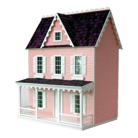 Scale One Inch Emily A Vermont Farmhouse Wooden Dollhouse Kit 1 12