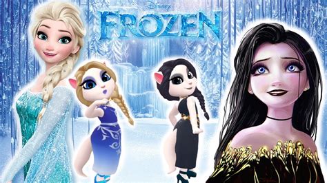 My Talking Angela 2😍frozen Elsa🆚black Frozen Elsa😱this Is Awesome💖😍new Challenge Youtube