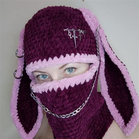 Sexy Balaclava Crochet Bunny Fetish Hat Kawaii Bunny Hat Inspire Uplift