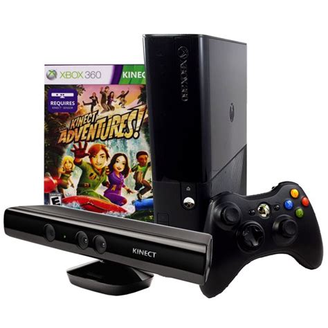 Restored Microsoft Xbox 360 E Slim 4gb Console With Kinect Sensor And Kinect Adventures