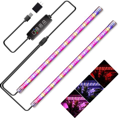 Ghodec Led Grow Light Strips For Indoor Plants Growing60 Led 40w Plant Lamp Bar With Red Blue