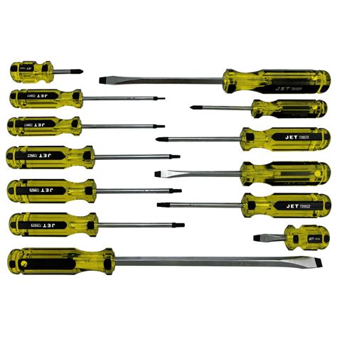 Jet 720574 13 Pc Jumbo Handle Mechanics Screwdriver Set Adams Tarp