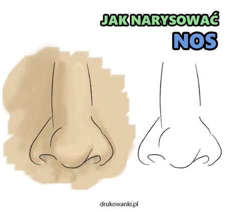 Jak narysować nos instrukcja rysowania w obrazkach