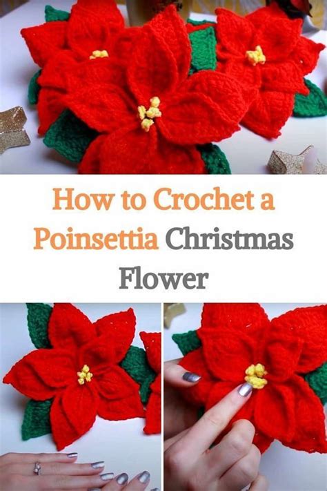 How To Crochet A Poinsettia Christmas Flower Artofit