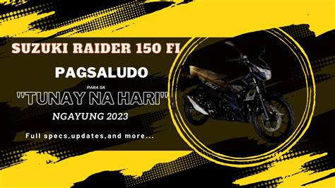 King Of Underbone Suzuki Raider 150 Fi 2023 Youtube