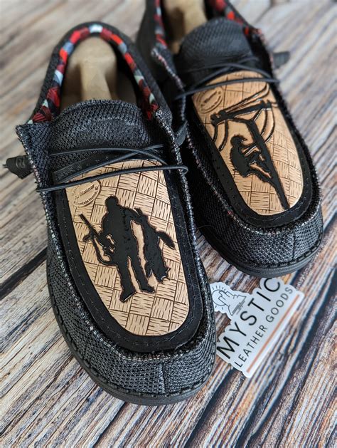 Pre Order Custom Lineman Duck Hunter Shoes — Mystic Leather Goods