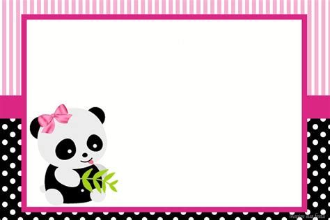 Invitaci N Osita Panda Decoraciones De Panda Fiesta De Panda