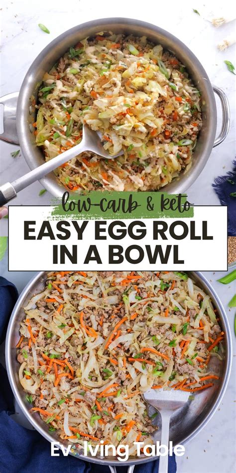 Egg Roll In A Bowl One Skillet Recipe Evolving Table Recipe In 2024 Ground Turkey