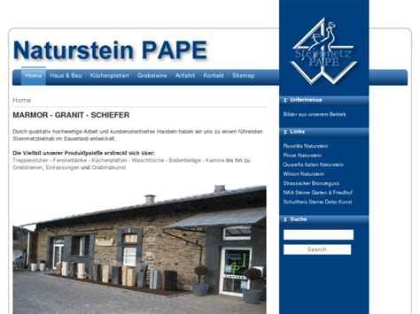 Steinmetz Pape De Naturstein Pape In Meschede Hochsauerland Mit Marmor