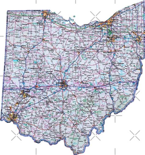 Road Map Of Ohio: Navigating The Buckeye State - World Map Colored ...