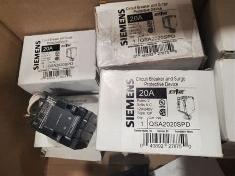 Siemens Qsa2020spd 20a 1p 120v Breakers And Spd Surge Protection For Sale Online Ebay