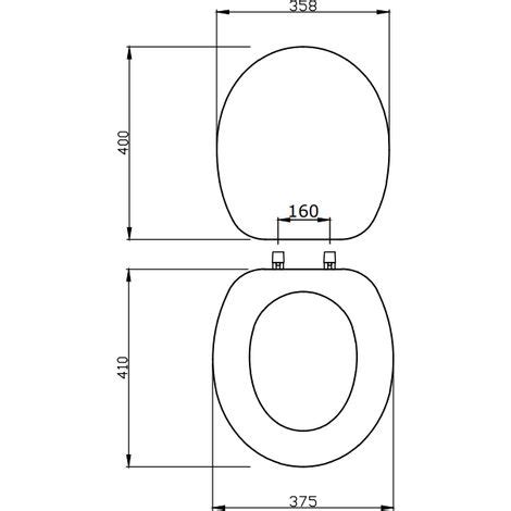 Abattant Universel Pour Toilettes En Mdf Certifié Fsc Et Charnières En