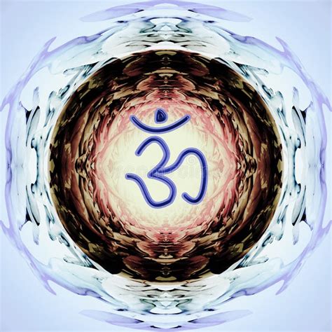 Meditation with Om Symbol Energy Background Stock Illustration - Illustration of religious ...