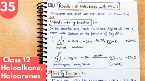 Wurtz Fittig Reaction Fittig Reaction Haloalkane And Haloarenes